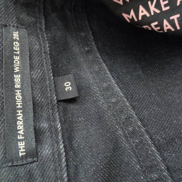 Denim Forum black high waisted flare "Farrah" jeans. - Picture 6 of 6